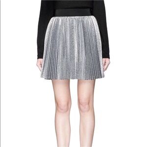 Alice and Olivia Danica Metallic Accordion Pleat Mini Skirt New with Tags!